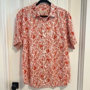 Tommy Bahama Men's Mango Tango Drink Patterned Vacation Party‎ Shirt. NWT.